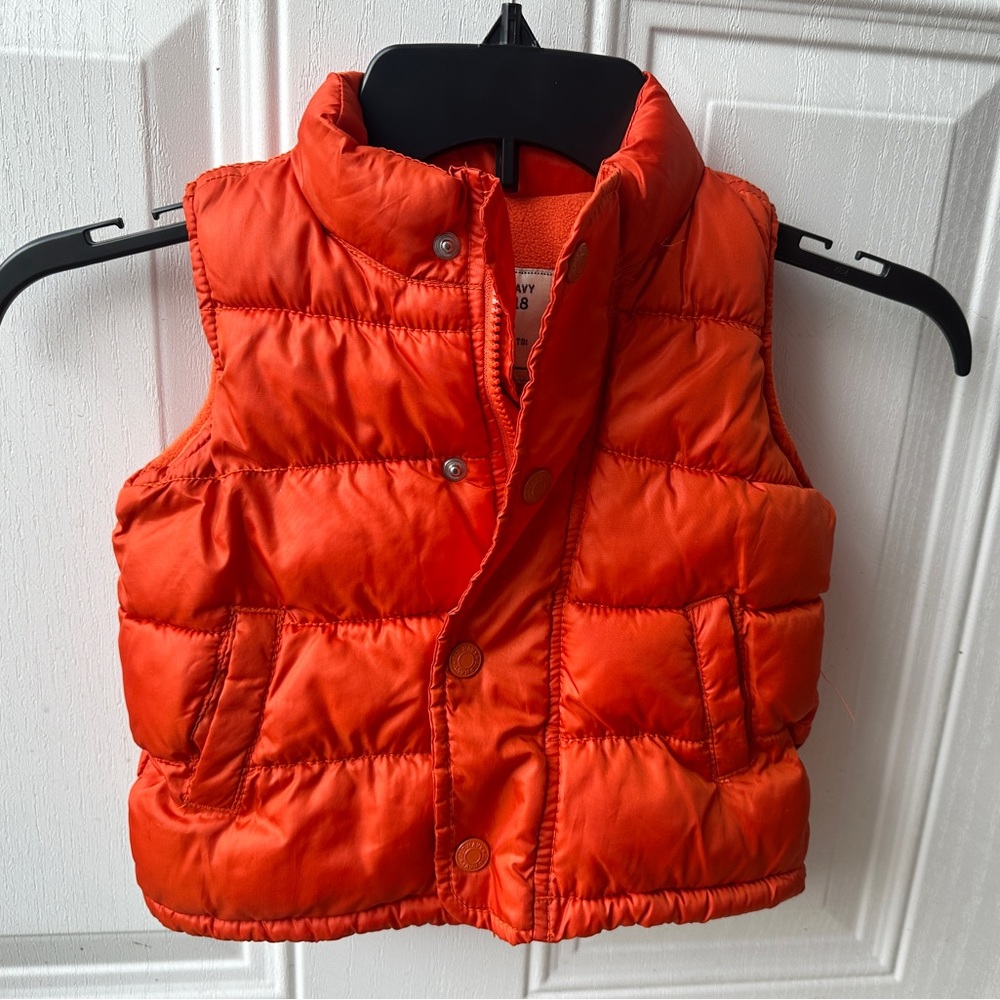 Orange vest from Old Navy! 12-18 mos